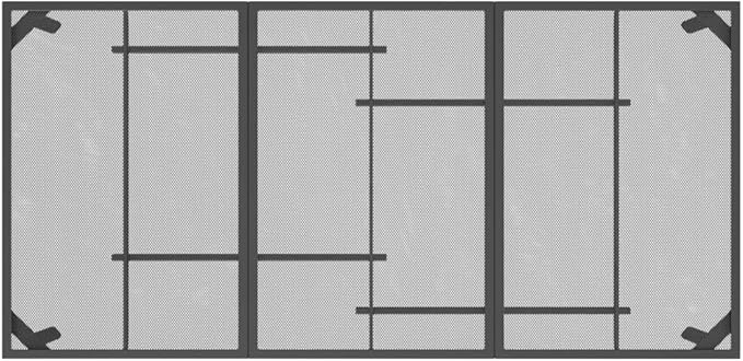 Patio Table Anthracite 65"x31.5"x28.3" Steel Mesh Outdoor Furniture Table - Photo 6