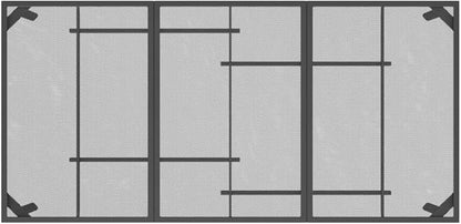 Patio Table Anthracite 65"x31.5"x28.3" Steel Mesh Outdoor Furniture Table