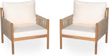 Christopher Knight Home Barris Lounge Chair Outdoor Set of 2, Patio Accent Chair, Comfy Reading Extra Seat - Photo 4
