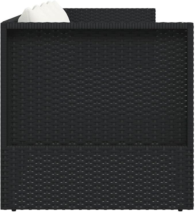 Poly Rattan Sunbed with Cushions - Photo 7