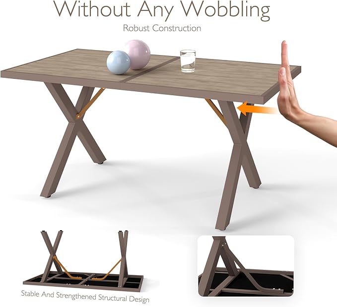 Aluminum Outdoor Dining Table - All-Weather Exposure - Photo 7