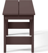 WestinTrends Ashore Outdoor HDPE 48" Modern Backless Patio Bench, Dark Brown - Photo 5