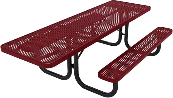 Coated Outdoor Furniture Heavy-Duty Portable ADA-Compliant Outdoor Picnic Table - Photo 1