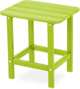 Aoodor 19'' Adirondack Side Table, Rectangular HDPE End Table, Weather Resistant and Easy Maintenance, Apple - Photo 1