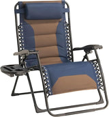 Zero Gravity Chair Oversized Padded Recliner with Adjustable Headrest & Cup Holder - 600D Oxford Folding Lounge Chair - Photo 1