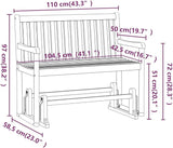 (Fast Delivery) Patio Garden Bench Outdoor Benches - Perfect for The Front Porch, Patio, Deck - Photo 2