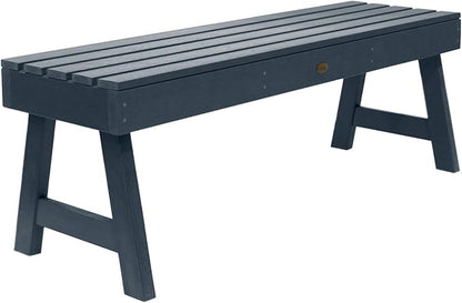 Highwood Weatherly Backless Bench, 4-Feet, Federal Blue