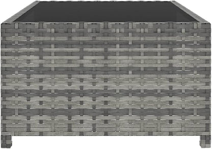 Sun Loungers 2 pcs Outdoor Chaise,Outdoor Lounge Chairs Set of 2,Chaise Lounge,Lounge Chairs for Outside,Pool Lounge Chairs,Outdoor Chaise Lounge,with Table Poly Rattan Gray