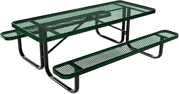 COATEDOUTDOORFURNITURE Heavy-Duty Portable Outdoor Kids Table, Expanded Metal Kids Picnic Table - Photo 1