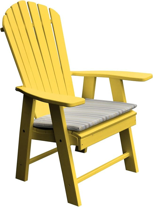 Furniture Barn USA Poly Upright Adirondack Chair, Lemon Yellow