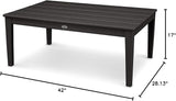 POLYWOOD® Newport 28" x 42" Coffee Table in Black - Photo 3