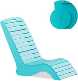 MELLCOM HDPE Pool Lounge Chair, in Pool Lounge Chair up to 10-Inches of Water, Chaise Lounge Chair with Wheels - Photo 1