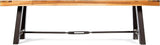Christopher Knight Home Catriona Outdoor Dining Benches - Acacia Wood - Teak/Rustic Metal (Set of 2) - Photo 3