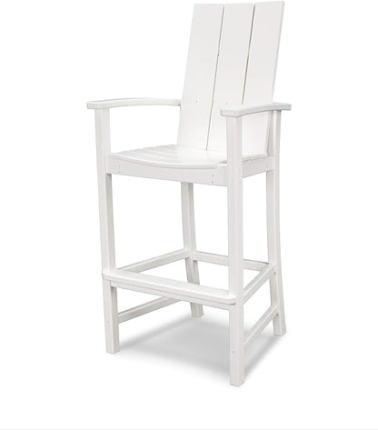POLYWOOD® Modern Adirondack Bar Chair, White