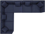 Modway EEI-4385-NAV Saybrook Patio Upholstered 6-Piece Sectional Sofa in Navy - Photo 4