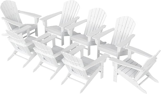 WestinTrends Dylan Outdoor Adirondack Chair (Set of 8), White