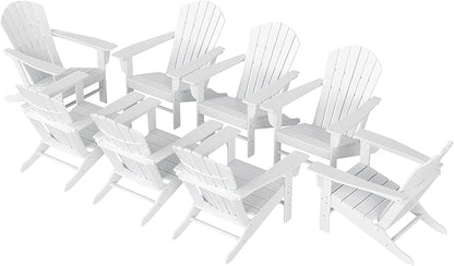 WestinTrends Dylan Outdoor Adirondack Chair (Set of 8), White