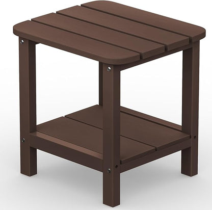 SERWALL Double Adirondack Side Table Rectangular End Table, Coffee