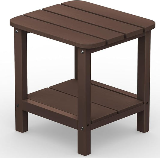 SERWALL Double Adirondack Side Table Rectangular End Table, Coffee
