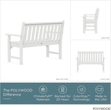POLYWOOD GNB48WH Vineyard 48" Bench, White - Photo 3