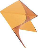 LeisureMod 15.75" Stackable Weather-Resistant Plastic Triangular Side Table - Transparent Tea Accent End Table for - Photo 9