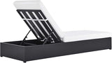 Modway Tahoe Aluminum Outdoor Chaise Lounge in Gray White with Weather-Resistant Cushions - Photo 5
