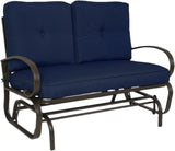 Kozyard Cozy Patio Glider Bench - Outdoor Rocking Loveseat with Sturdy Frame and Cushioned Seats for Patio - Photo 1