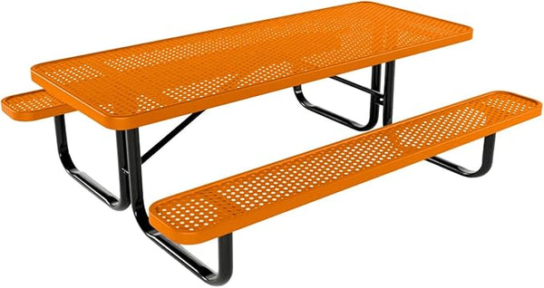 COATEDOUTDOORFURNITURE Heavy-Duty Portable Outdoor Kids Table, Punched Steel Kids Picnic Table - Photo 1