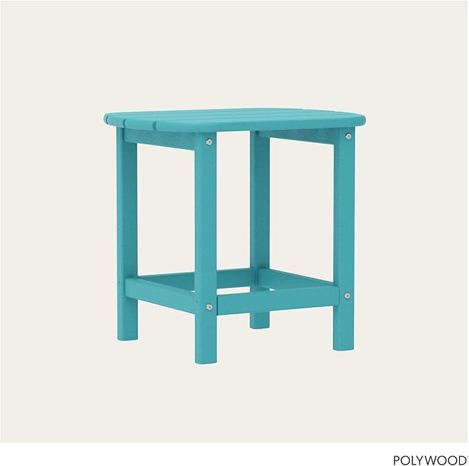 POLYWOOD SBT18AR South Beach 18" Outdoor Side Table, Aruba