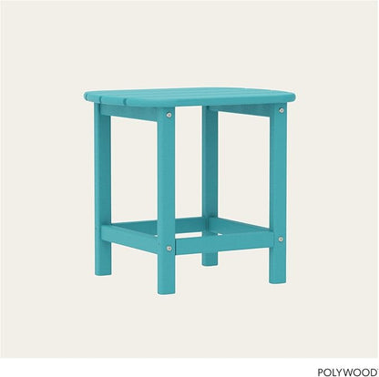 POLYWOOD SBT18AR South Beach 18" Outdoor Side Table, Aruba