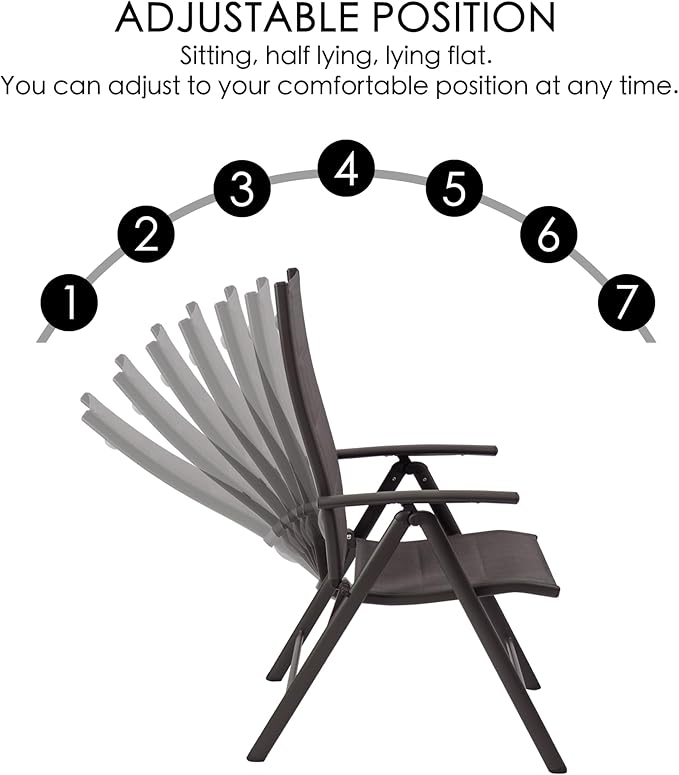 Kozyard Coolmen 2-Pack Outdoor Patio Dining Chair Set - Breathable Textilene Padded - Photo 5