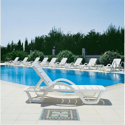 Compamia Sunrise Pool Chaise Lounge in White (Set of 4)