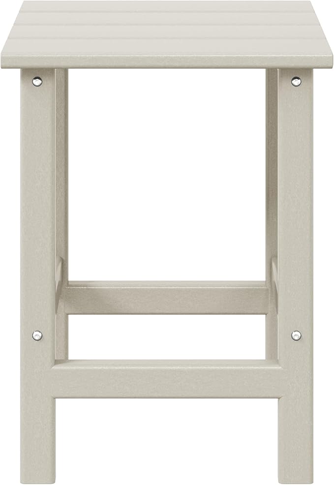 WestinTrends Malibu Square Outdoor Side Table for Adirondack Chair, Sand - Photo 3