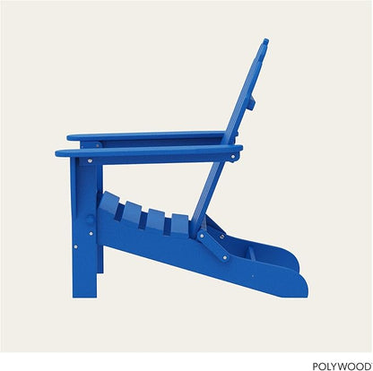 POLYWOOD AD5030PB Classic Folding Adirondack Chair, 35.00" x 29" x 35.00", Pacific Blue