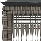 Adjustable Sun Lounger with Removable Cushion Covers, Grey PE Rattan Outdoor Chaise Lounge 77.9 x 21.7 x 37.8 in - Photo 8