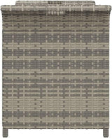 Patio Bench with Cushion Gray 45.7"x18.1"x22.4" Poly Rattan Deck Bench Outdoor Bench Garden Bench Porch Bench for patios - Photo 5
