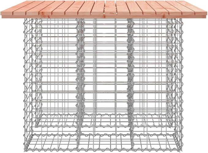Garden Bench Deck Bench Patio Bench Gabion Design 39.4"x40.2"x28.3" Solid Wood Douglas