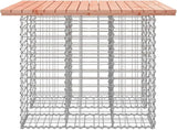 Patio Bench Outdoor Furniture Gabion Design 39.4x40.2x28.3 Inch Solid Douglas Wood Garden Seating for Backyard Patio - Photo 5