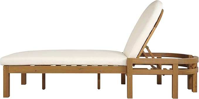Merax Patio Chaise Lounge Chair Set of 2, Oversized Lounge Chair Outdoor with Adjustable 5 Positions - Photo 8
