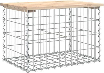 Garden Bench, Natural Solid Pine Wood Outdoor Seating, Weatherproof Front Porch Furniture, Compact Patio Bench for 2 People