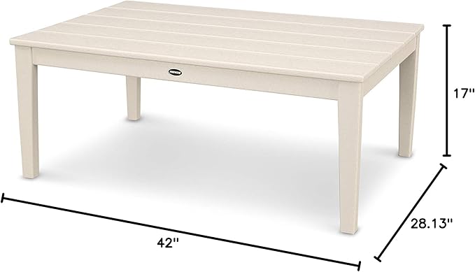 POLYWOOD® Newport 28" x 42" Coffee Table in Sand