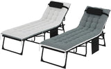Outsunny Chaise Lounge Chair Outdoor Set of 2, 5-Position Adjustable Outdoor Pool Lounge Chairs - Photo 1