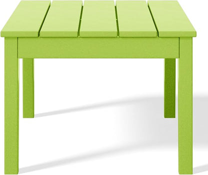 WestinTrends Malibu Low Outdoor HDPE Patio Rectangle Coffee Table, Lime