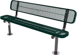 COATEDOUTDOORFURNITURE Heavy-Duty Outdoor Bench Thermoplastic Coated, Expanded Metal, Commercial-Grade Seating - Photo 1