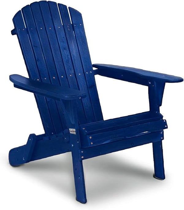 VINGLI Folding Adirondack Chairs Set of 1, Wood Adirondack Chair for Outdoor, Foldable Fire Pit Chairs for Patio, BBQ - Photo 1
