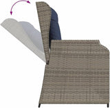 2-Seater Reclining Patio Bench with Cushions, Outdoor Garden Loveseat with Adjustable Backrest and Armrests - Photo 8