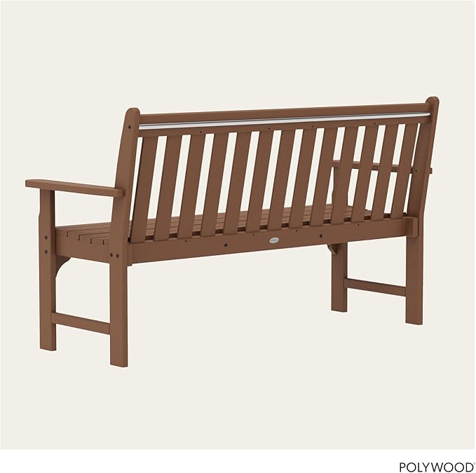 POLYWOOD GNB60TE Vineyard 60" Bench, Teak