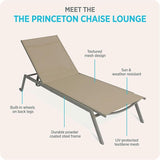 Ostrich Princeton Chaise Lounge Reading Tanning Lawn Chair, Outdoor Furniture for Pool, Beach, Patio, Backyard, and Deck - Photo 6