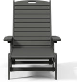 WestinTrends Malibu Poly Reclining Chaise Lounge Gray - Photo 5