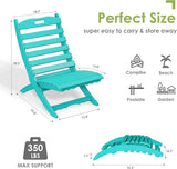 GREENVINES Folding-Xavier-Chairs Set of 4 | Wave | Portable Adirondack-Chair | HDPE Plastic | All Weather Fire-Pit Chair - Photo 2